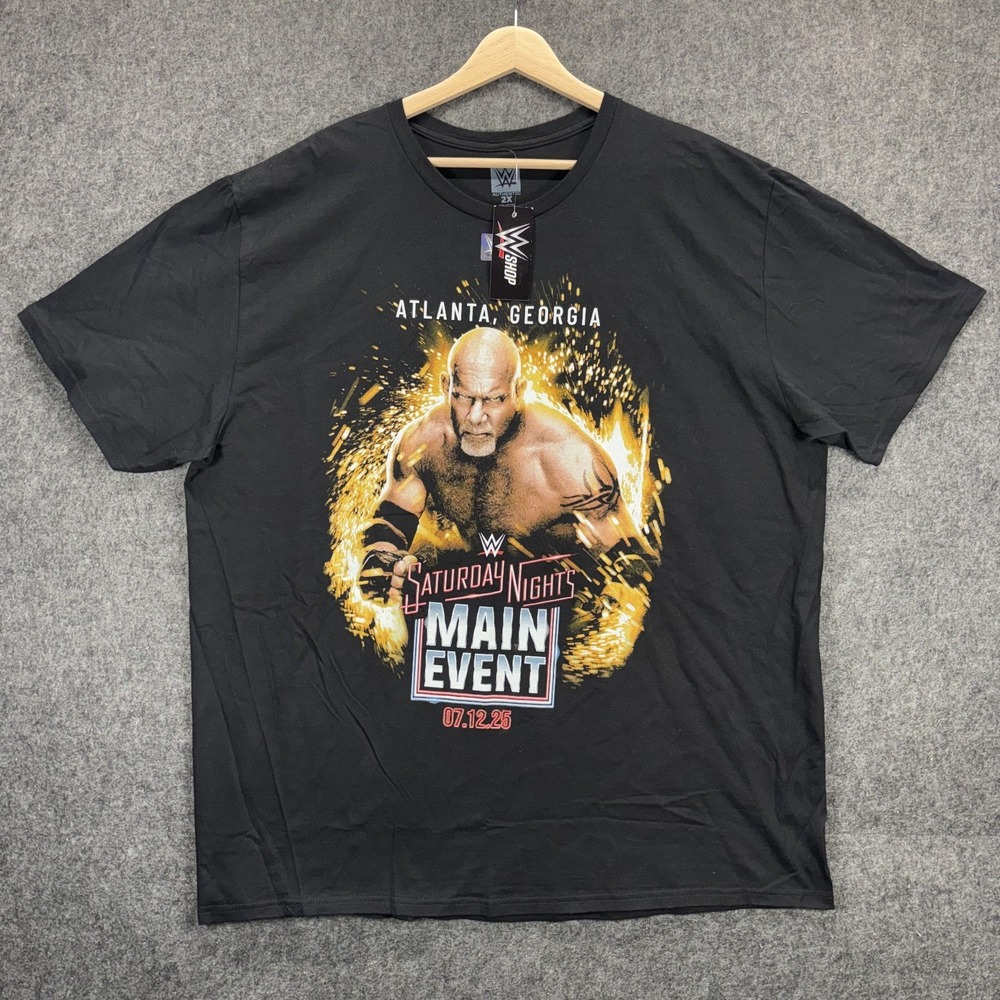 Goldberg WWE Atlanta Main Event T-Shirt Mens XXL Short Sleeve Black 7-12-25 New